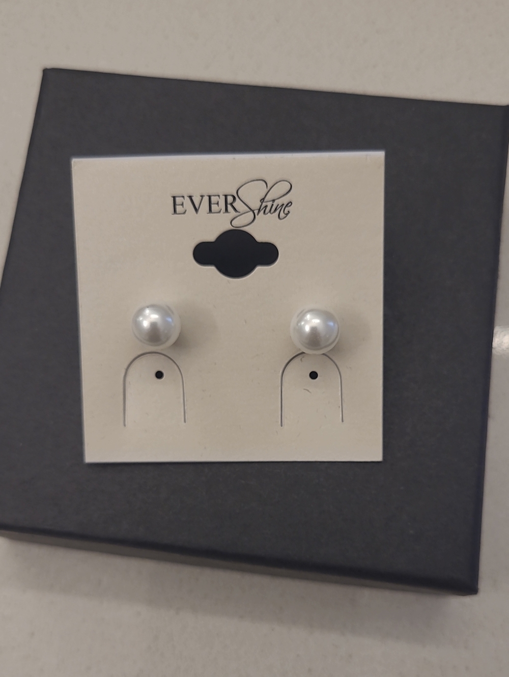 White Pearl Stud Earrings